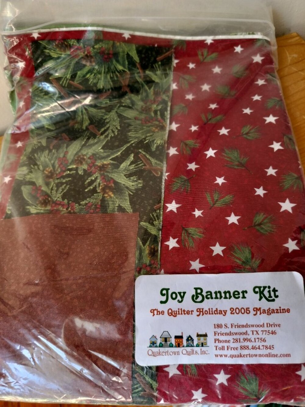 Joy Banner Kit - The Quilter 2005 Holiday